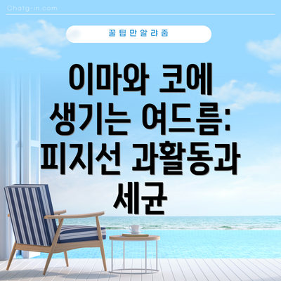 이마와 코에 생기는 여드름: 피지선 과활동과 세균