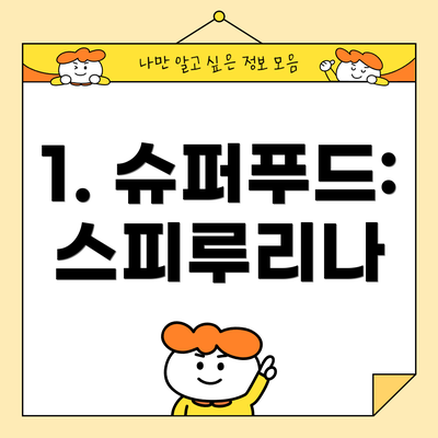 1. 슈퍼푸드: 스피루리나