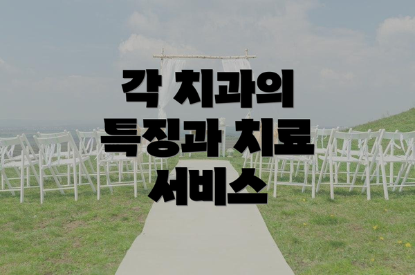 각 치과의 특징과 치료 서비스