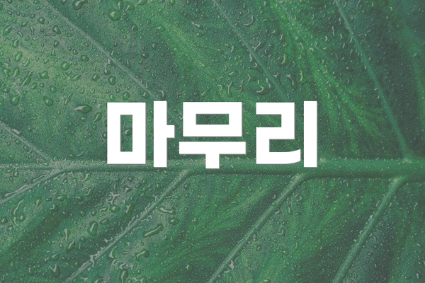 마무리
