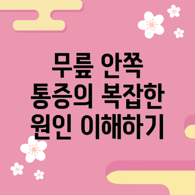 무릎 안쪽 통증의 복잡한 원인 이해하기