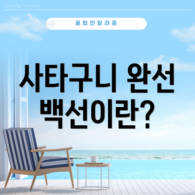 사타구니 완선 백선이란?