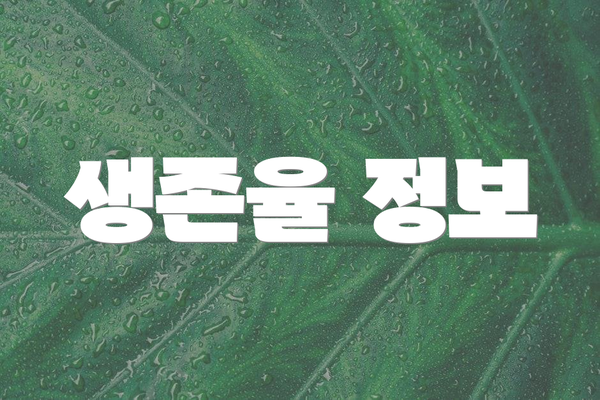 생존율 정보