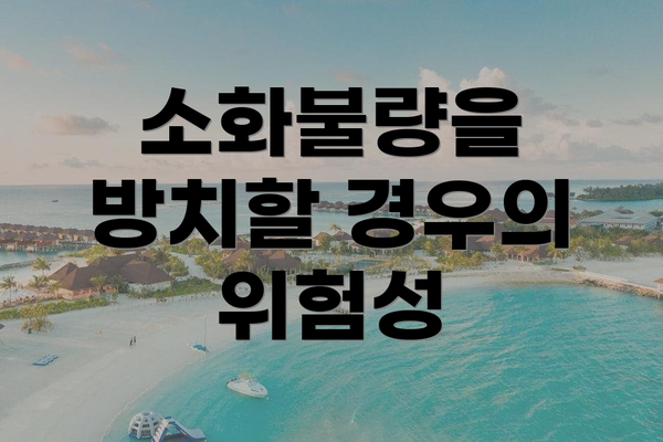 소화불량을 방치할 경우의 위험성