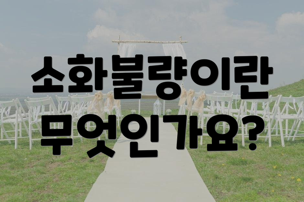 소화불량이란 무엇인가요?