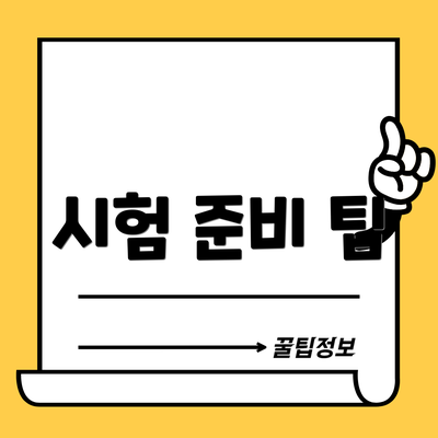 시험 준비 팁