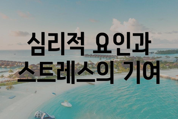 심리적 요인과 스트레스의 기여