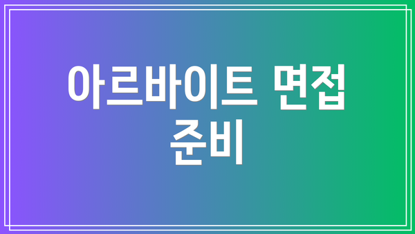 아르바이트 면접 준비
