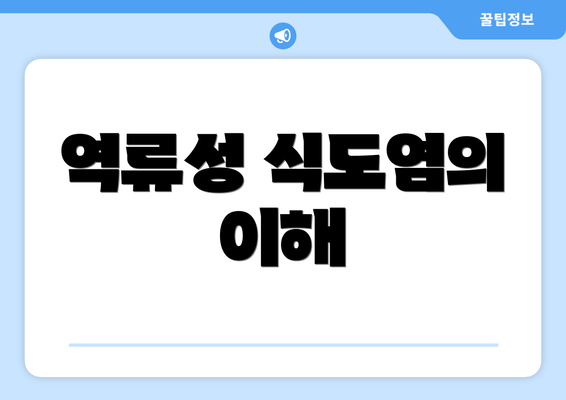 역류성 식도염의 이해