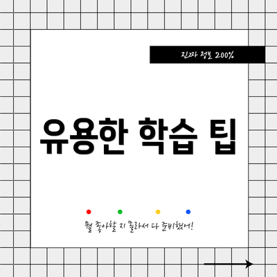 유용한 학습 팁
