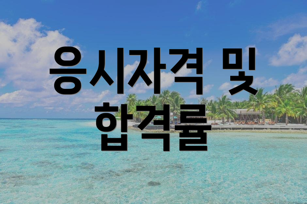 응시자격 및 합격률