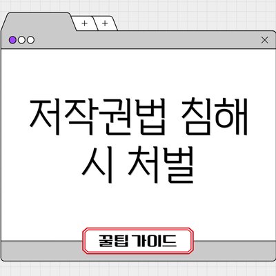저작권법 침해 시 처벌