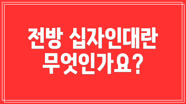 전방 십자인대란 무엇인가요?