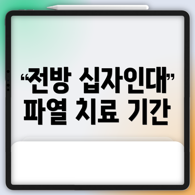 전방 십자인대 파열 치료 기간