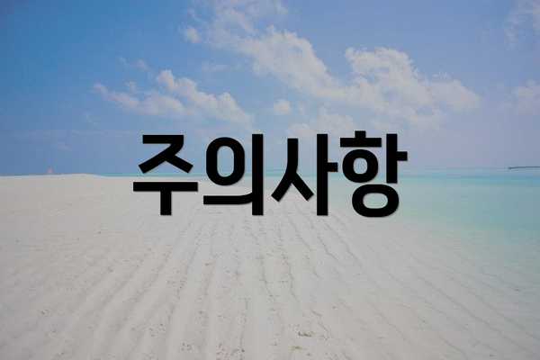 주의사항