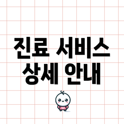 진료 서비스 상세 안내