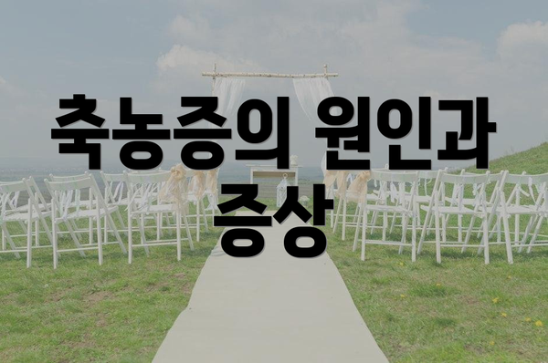 축농증의 원인과 증상