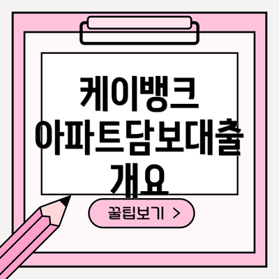 케이뱅크 아파트담보대출 개요