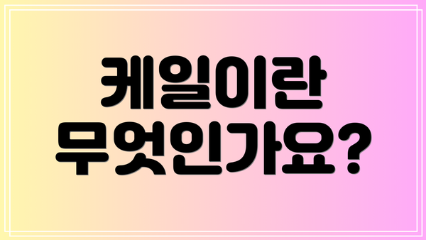 케일이란 무엇인가요?