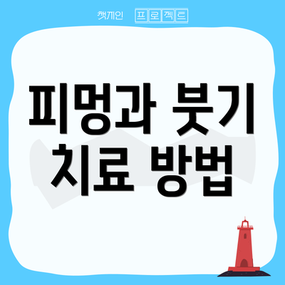 피멍과 붓기 치료 방법