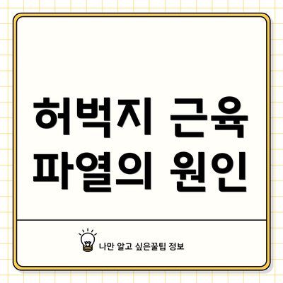 허벅지 근육 파열의 원인