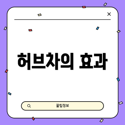 허브차의 효과