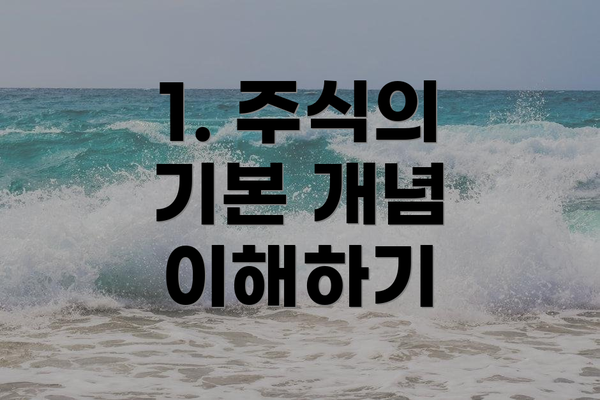 1. 주식의 기본 개념 이해하기