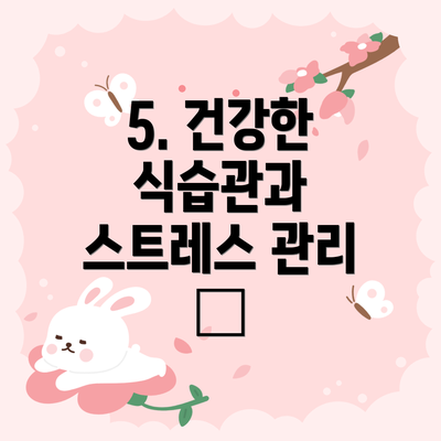 5. 건강한 식습관과 스트레스 관리 🥗