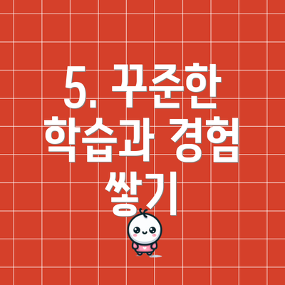 5. 꾸준한 학습과 경험 쌓기