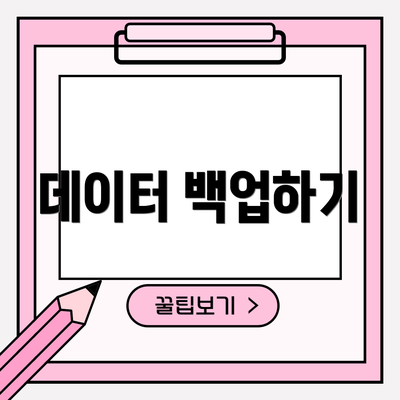 데이터 백업하기