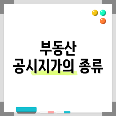 부동산 공시지가의 종류