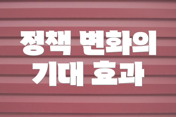 정책 변화의 기대 효과