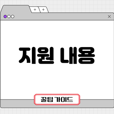 지원 내용