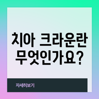 치아 크라운란 무엇인가요?
