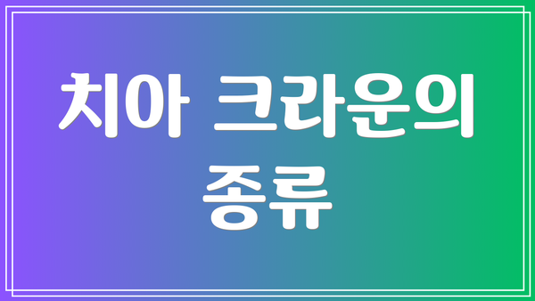 치아 크라운의 종류