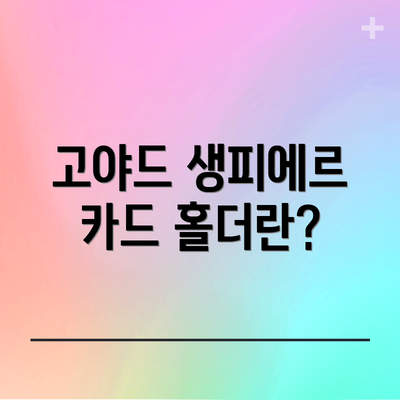 고야드 생피에르 카드 홀더란?