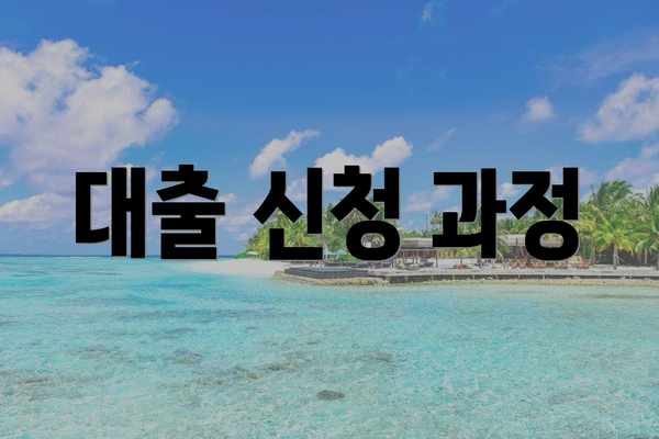 대출 신청 과정