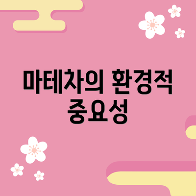 마테차의 환경적 중요성