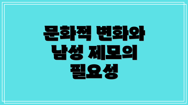 문화적 변화와 남성 제모의 필요성