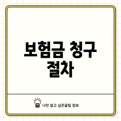 보험금 청구 절차