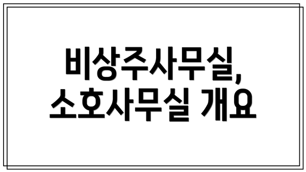 비상주사무실, 소호사무실 개요