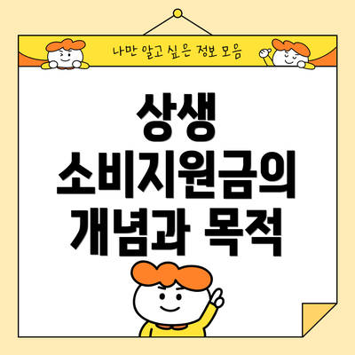상생 소비지원금의 개념과 목적