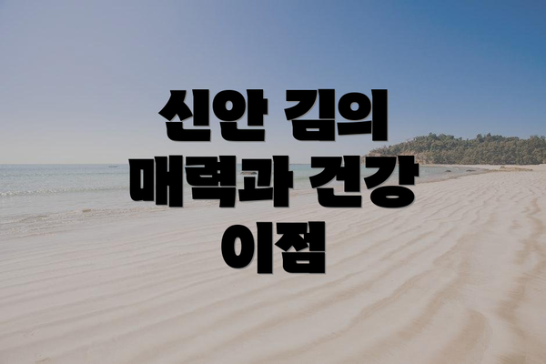 신안 김의 매력과 건강 이점