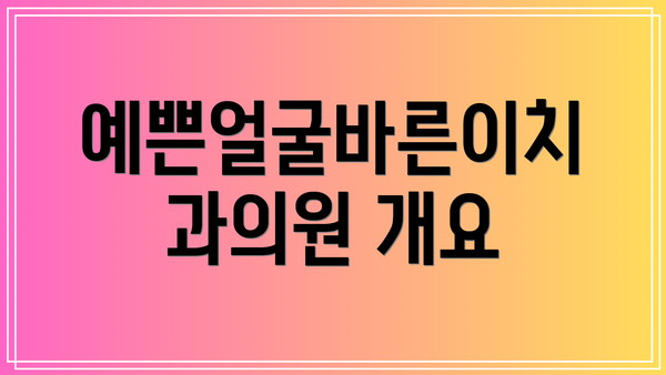 예쁜얼굴바른이치과의원 개요