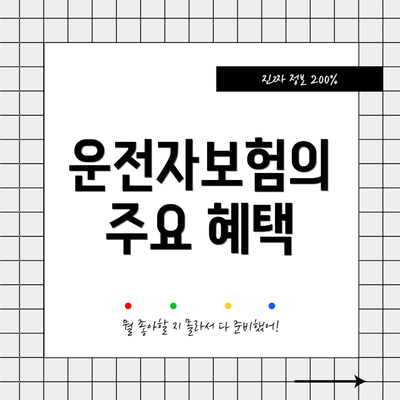 운전자보험의 주요 혜택