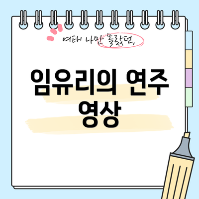 임유리의 연주 영상