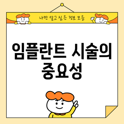 임플란트 시술의 중요성