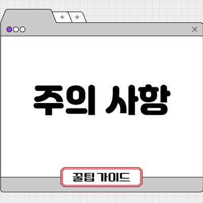 주의 사항