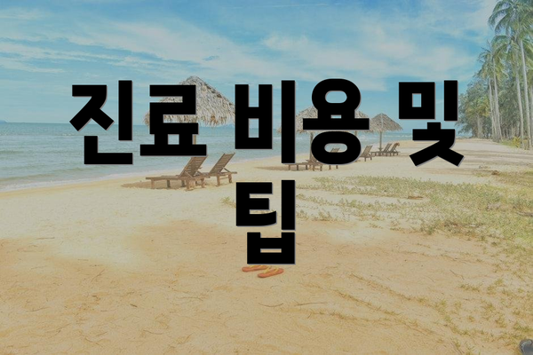 진료 비용 및 팁