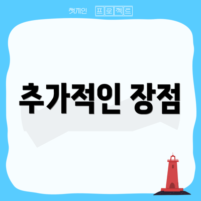 추가적인 장점